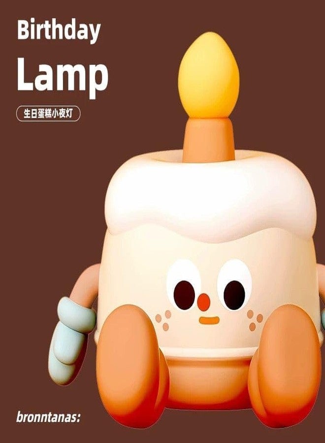 HAV CREATION Cute Birthday Cake Night Light for Kids - Silicone Nursery Lamp with Adjustable Brightness & Phone Holder - Baby Night Light for Christmas, Birthday, and Festival Gifts - Image 5