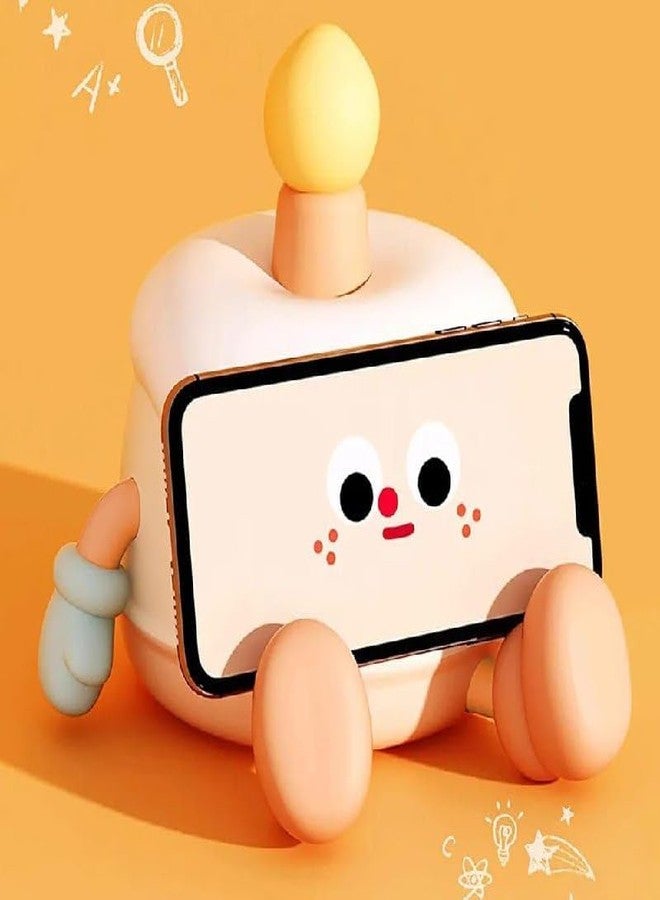 HAV CREATION Cute Birthday Cake Night Light for Kids - Silicone Nursery Lamp with Adjustable Brightness & Phone Holder - Baby Night Light for Christmas, Birthday, and Festival Gifts - Image 1