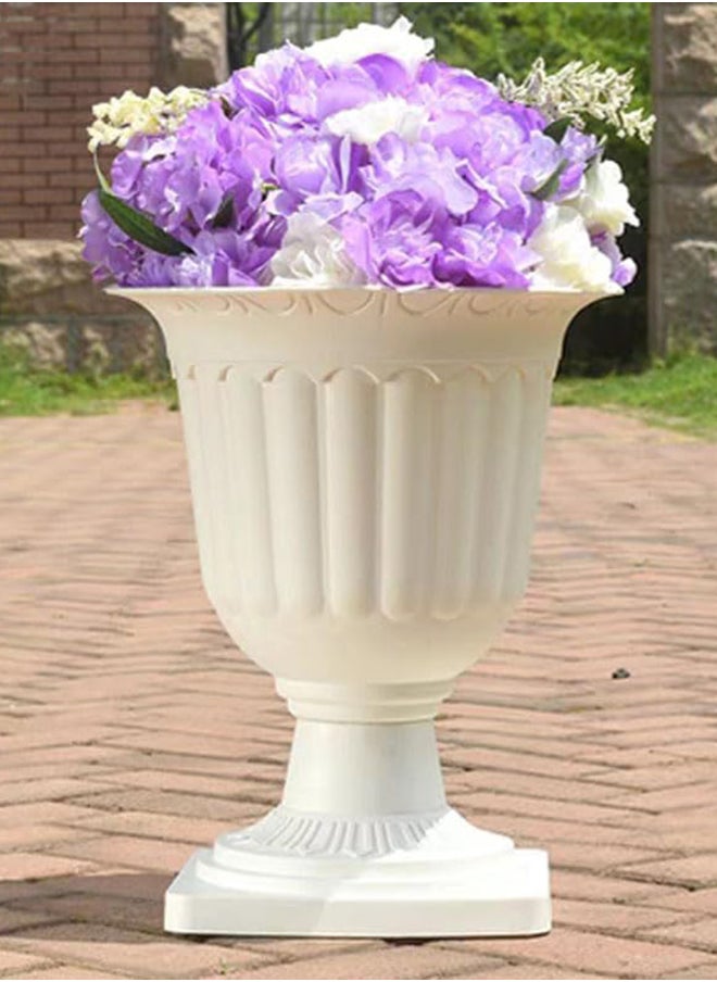 HOME TASTE Hometaste Decorative Vase Planter Pots For Garden Decor - Flower Seedlings Nursery Pot Flower Plant Container - Durable Plastic Plant Pot For Indoor And Outdoor Use (Big) 