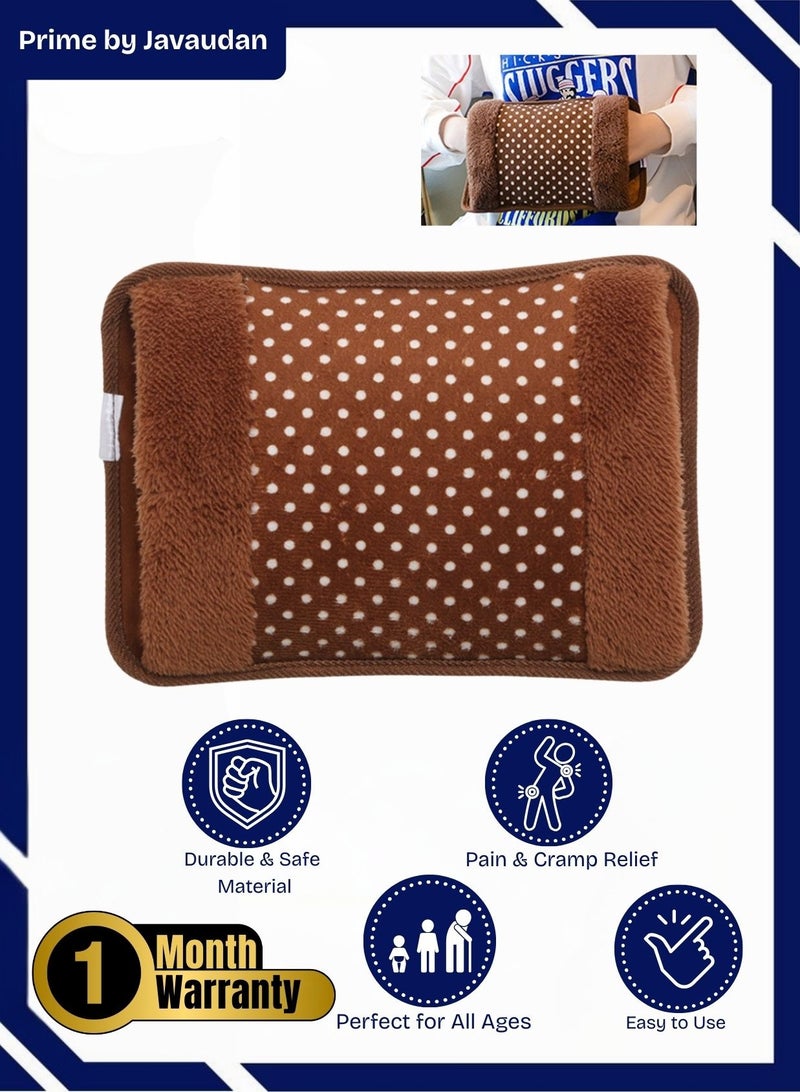 Prime by javaudan Electric Hot Water Bag Rechargeable Heating Bag with Fleece Cover for Cramps, Neck, Shoulders Pain Relief Bag for Hot Therapy Hand & Feet Warmer - Image 1