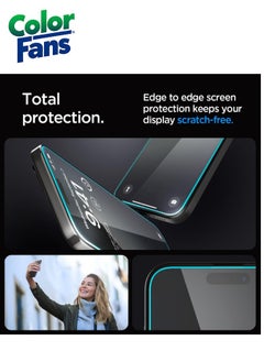 Color Fans GlasTR EZ FIT iPhone 15 Pro Max Tempered Glass Screen Protector -2 Pack  - Image 4