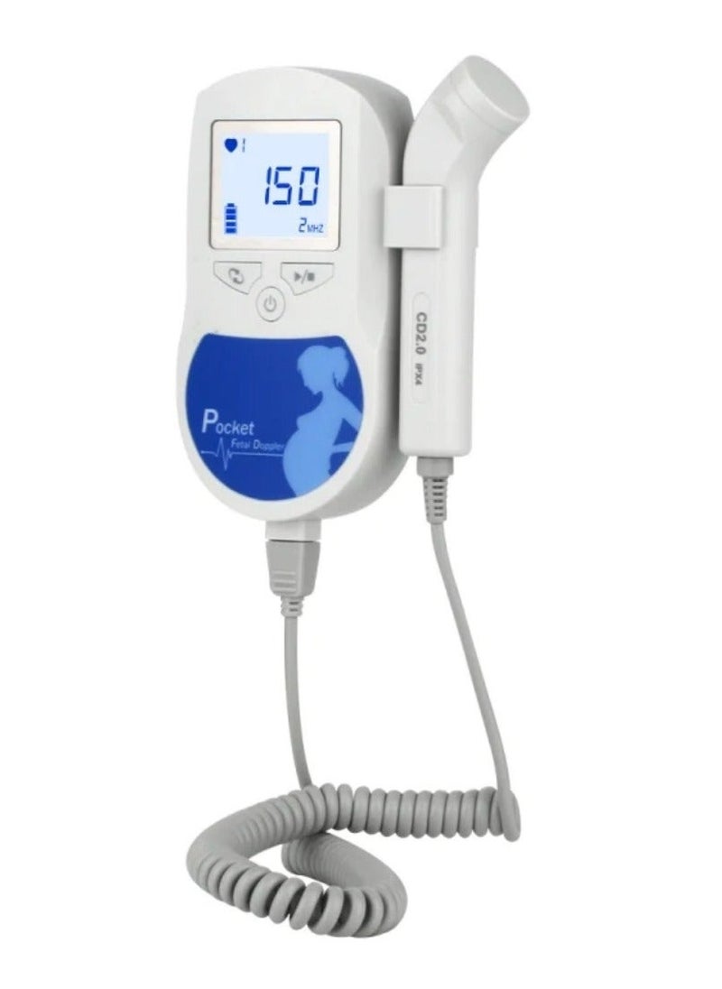 Generic Fetal Doppler Prenatal Pocket Digital Ultrasound Detector Heartbeat Pregnant Doppler Prenatal Monitor  - Image 2