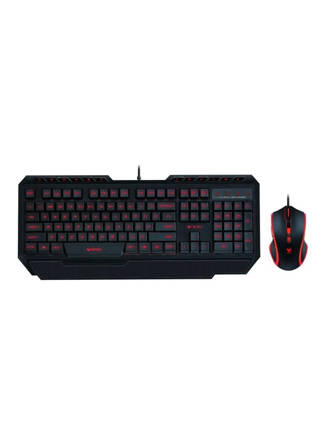 Backlit Gaming Keyboard And Optical Mouse -wired
