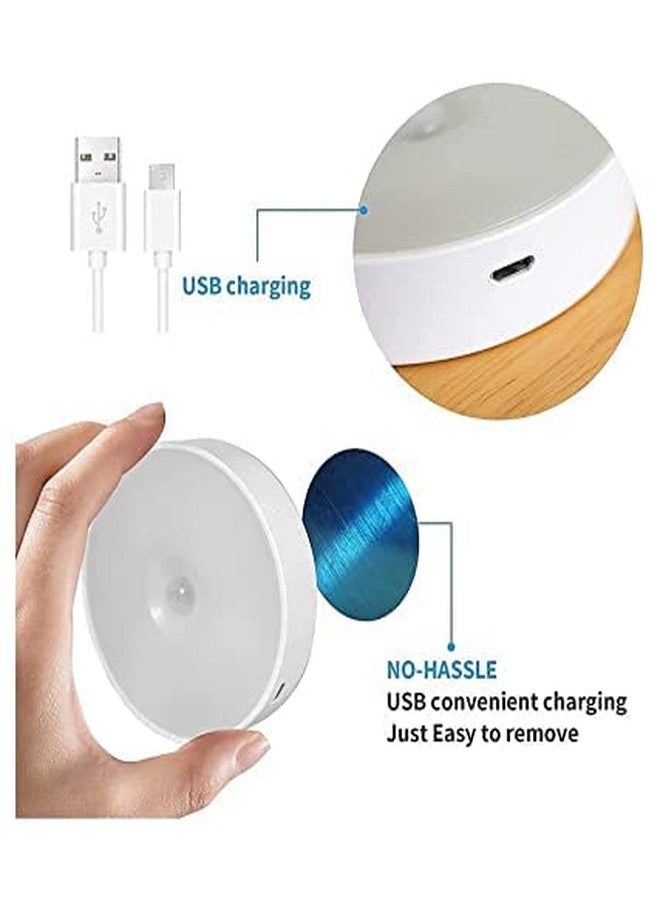 WENGTY مصباح ليلي LED لاسلكي ذاتي اللصق مزود بمستشعر حركة من WENGTY مع شحن USB، قابل لإعادة الشحن، مناسب للممرات، غرف النوم، السلالم، الحمامات، المطابخ، والجراجات. - Image 2