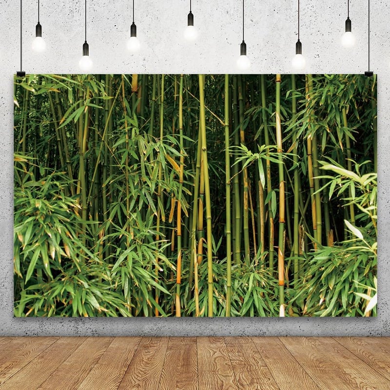 YongFoto خلفية يونغ فوتو من الخيزران الأخضر 7x5 قدم منظر طبيعي لغابة الخيزران لتصوير الخلفيات لعيد الميلاد وحفلات الزفاف وزينة الجدران في غرفة المعيشة وسرير الأريكة وتلفزيون وديكورات الصور وورق الحائط وديكورات الاستوديو. - Image 2