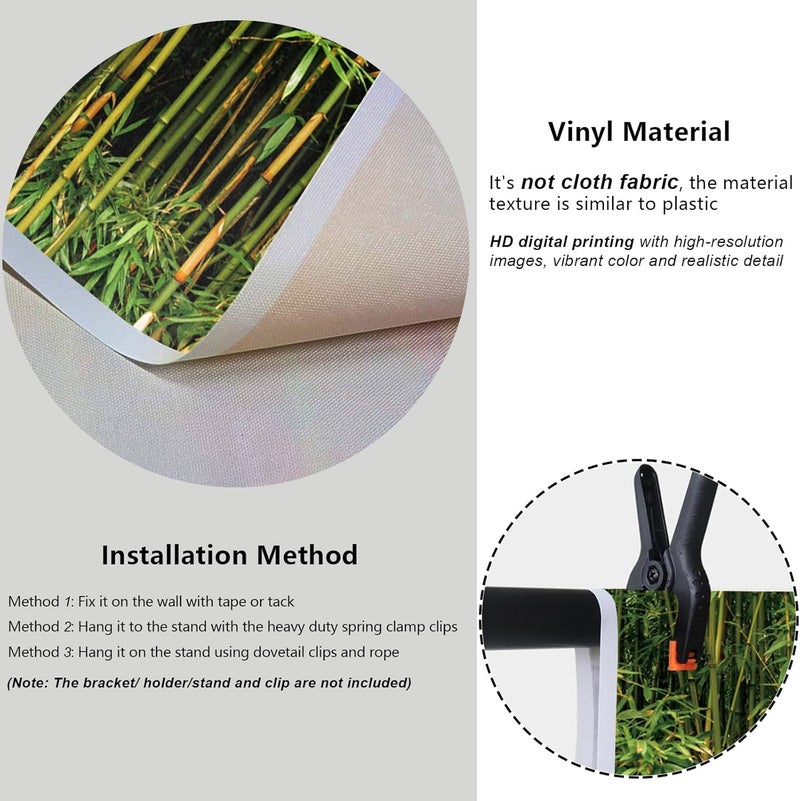 YongFoto خلفية يونغ فوتو من الخيزران الأخضر 7x5 قدم منظر طبيعي لغابة الخيزران لتصوير الخلفيات لعيد الميلاد وحفلات الزفاف وزينة الجدران في غرفة المعيشة وسرير الأريكة وتلفزيون وديكورات الصور وورق الحائط وديكورات الاستوديو. - Image 3