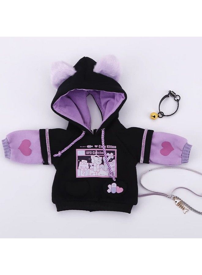 New 1/6 1/41/3 Bjd Doll Clothes Cute Cat Sweater Hoodie Jacket For Big 1/6 Yosd 30Cm/45Cm/60Cm Dolls Clothing Bjd Sd Doll Accessories (Blackpurple1/4)  - Image 1