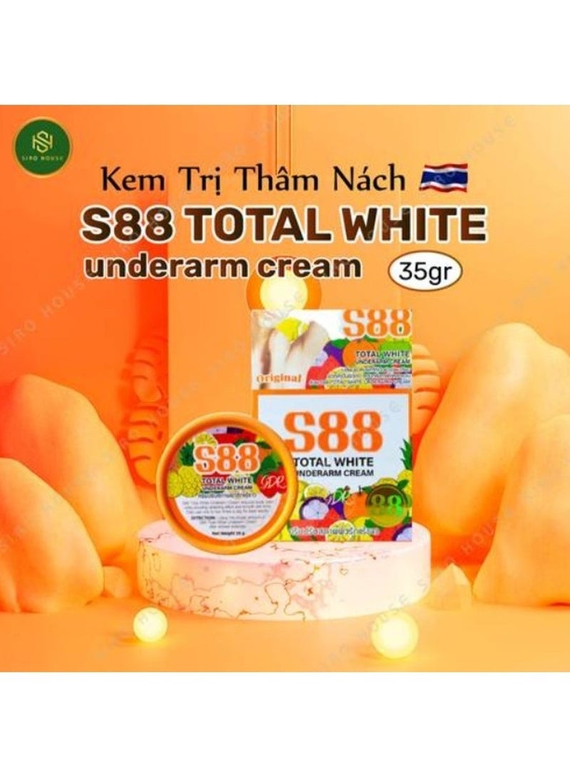 S88 Total White Underarm Cream Original with Niacinamide & Licorice Extract for Dark Underarms, Daily Brightening Care, Odour Protection & Hair Growth Delay, 35g - Image 5