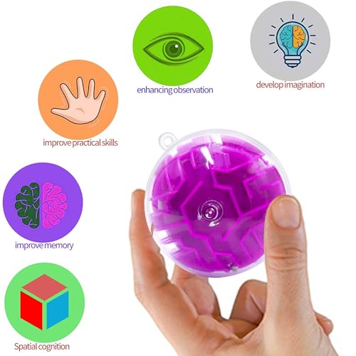 Yomwet 24 Pack 3D Puzzle Maze Ball Toys Mini Puzzle Party Favors for Girls Fidget Game Toys School Rewards Classroom Prize for Students Birthday Party Decoration Easter Valentines Day Gifts Ages 610 - Image 5