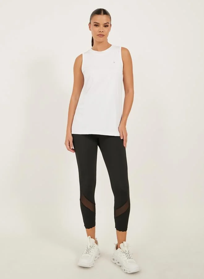 Styli Active Logo Detail Racerback Tank Top