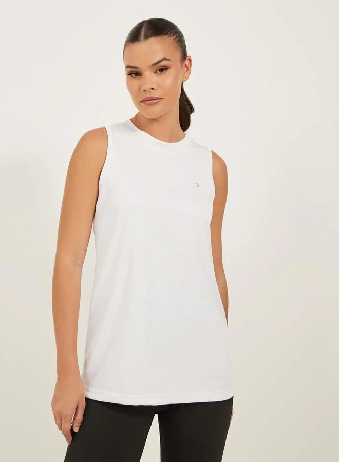 Styli Active Logo Detail Racerback Tank Top