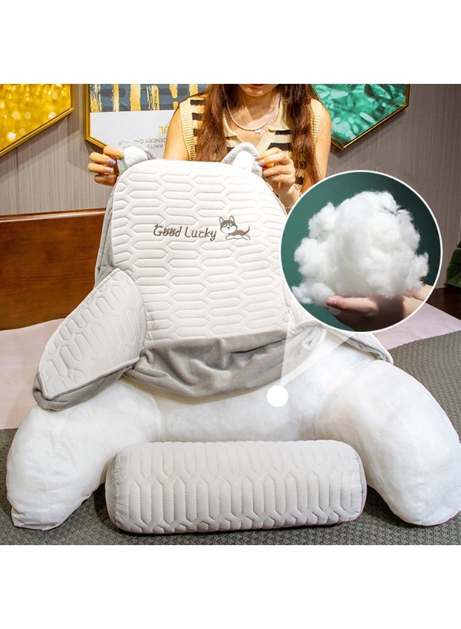 CityRiya-Long Reading Pillow for Bed, Back Pillow for Sitting Up, Backrest Pillow for Adult/Children, Bed Back-Rest Sit-Up Support Cushion, Memory Foam Bed Chair Pillow for Girls Boys (Grey Dog) - Image 3