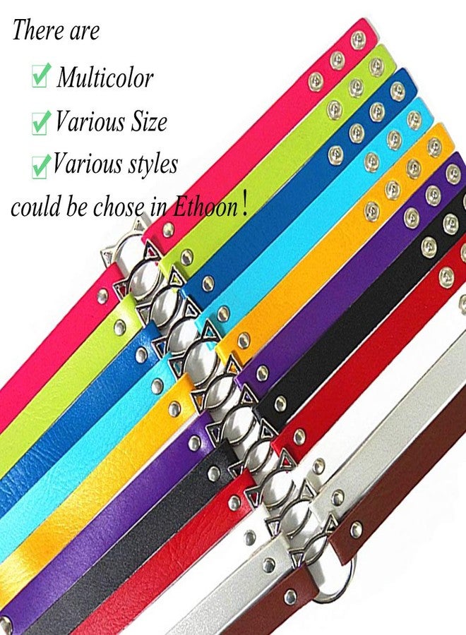 إيثون طوق تشوكر قابل للتعديل من الجلد الصناعي الناعم من إيثون، بتصميم قطة بانك، للنساء، بلونين: أسود وأبيض - Image 4