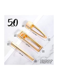 Y&D Large Creation Space, Hair Clips for Silicone Resin Molds, 3 Patterns Gold Metal Barrettes, Making Acrylic Clips, DIY Epoxy Barrettes Girls and Women  - Image 2