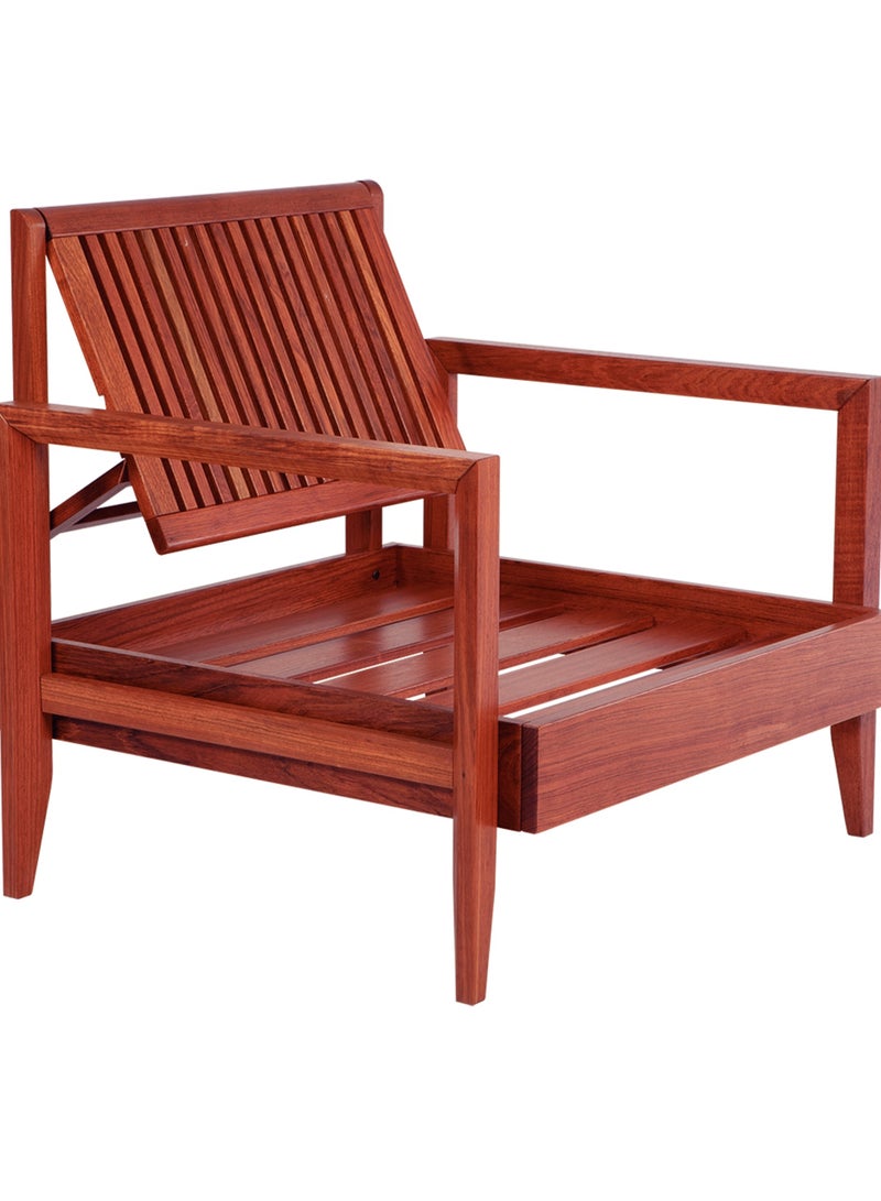 TRAMONTINA Since 1911,Made in Brazil- Mood Armchair in FSC Certified Brazilian JatobÃ¡ Wood With High Armrests - Image 1