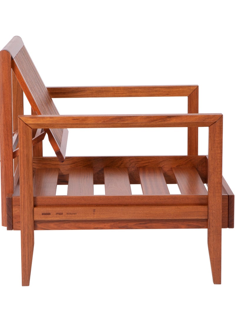 TRAMONTINA Since 1911,Made in Brazil- Mood Armchair in FSC Certified Brazilian JatobÃ¡ Wood With High Armrests - Image 2