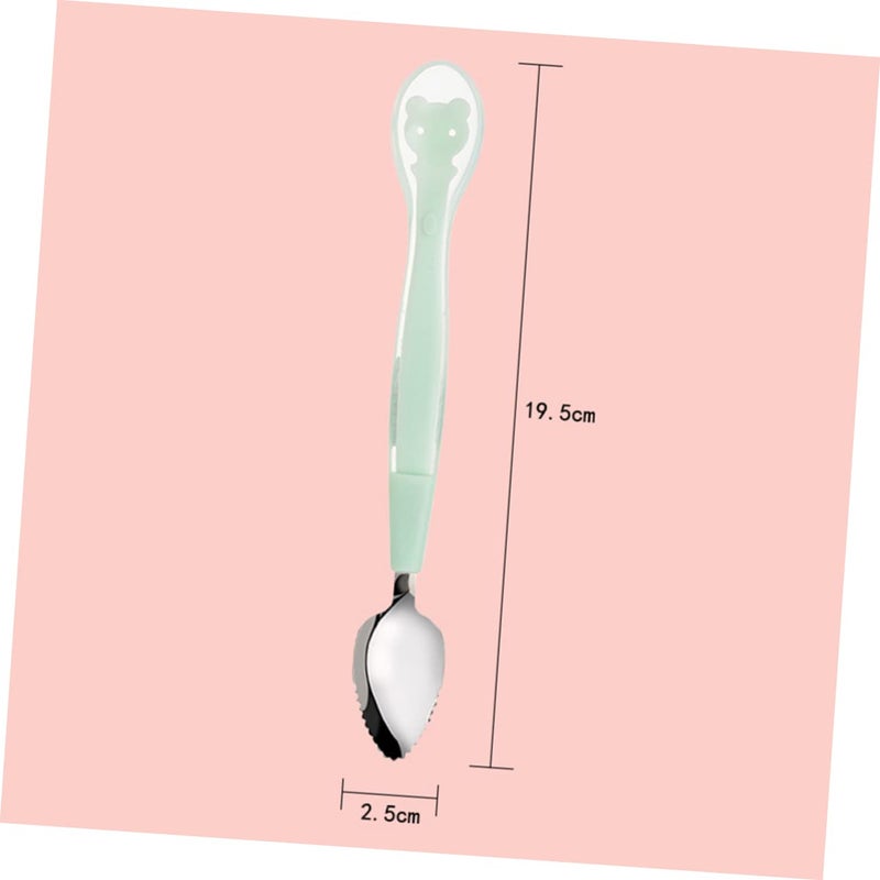 Double Headed Fruit Food Spoon Scraper Safe Material for Kids Boys Girls - Image 3