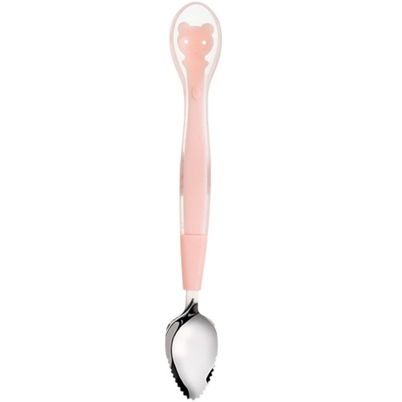 Double Headed Fruit Food Spoon Scraper Safe Material for Kids Boys Girls - Image 2