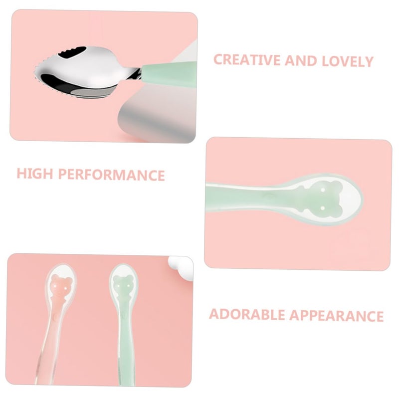 Double Headed Fruit Food Spoon Scraper Safe Material for Kids Boys Girls - Image 5