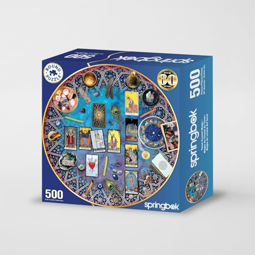Springbok Tarot Crystal Magic 500 Piece Round Puzzle for Adults Enjoy The Mystery and Magic of Our Tarot Table - Image 5