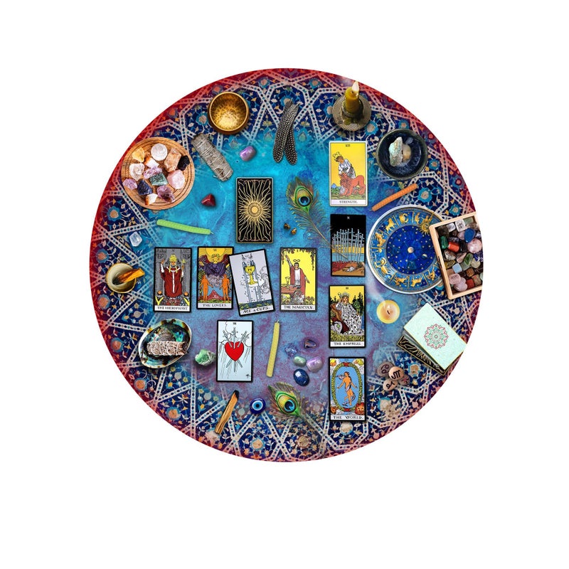Springbok Tarot Crystal Magic 500 Piece Round Puzzle for Adults Enjoy The Mystery and Magic of Our Tarot Table - Image 3