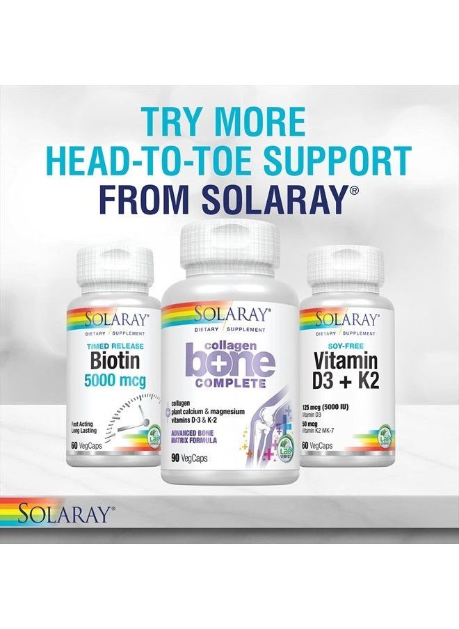 Solaray - Type I, II & III Collagen Keratin | ALA & Hyaluronic Acid | Hair, Skin & Joint Health Support, 60 Caps, 30 Serv. - Image 1