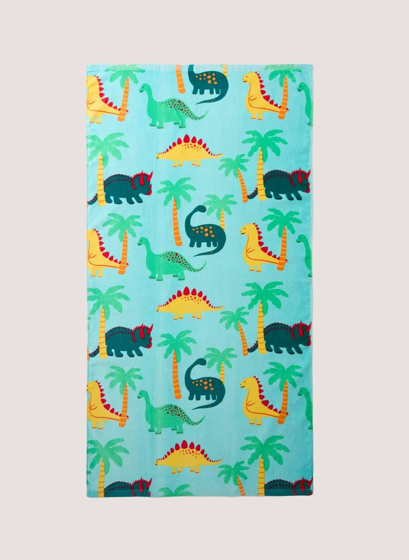 Matalan Dino Kids Beach Towel Multi