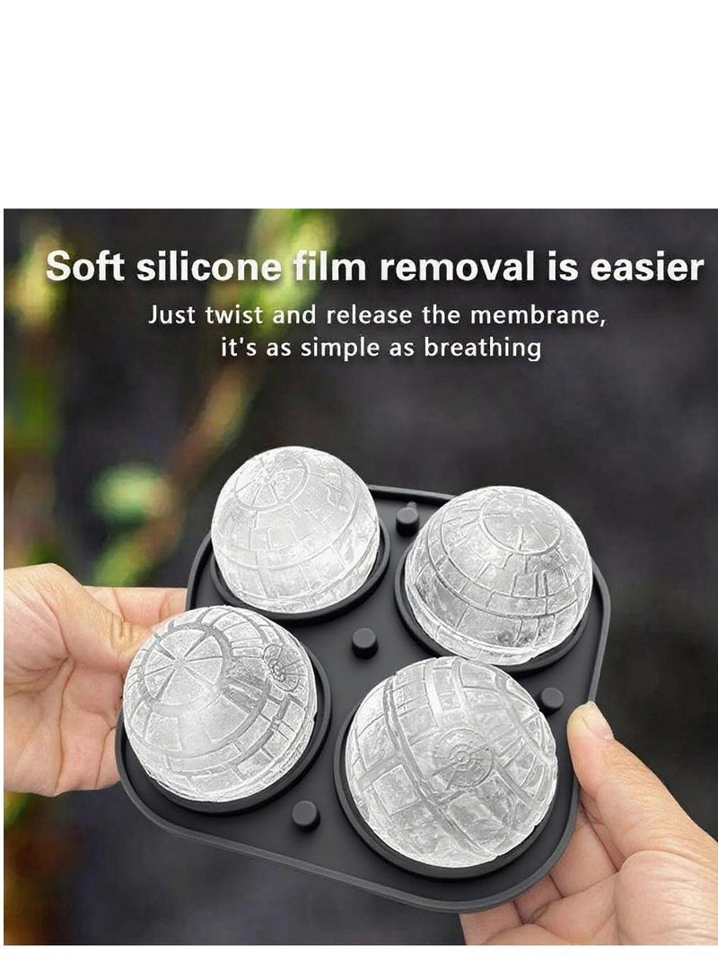 قوالب مكعبات الثلج الشفافة، قالب كرة ثلج كبيرة بقطر 2.36 بوصة، قابلة لإعادة الاستخدام ومريحة للتخزين لمنع خلط النكهات، هدايا للرجال. - Image 1