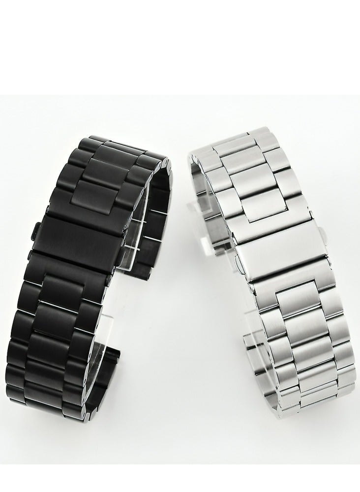 عرض حزام بديل لساعات هواوي GT2 (22) / ساعة هونر ماجيك / ساعة ماجيك 2 (22 مم) أسود/فضي - Image 3