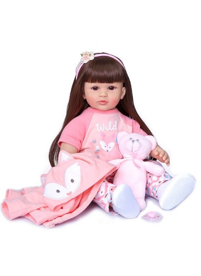 Pedolltree - Reborn Baby Doll Clothes Girl 24 Inch Outfit Accessories Orange Fox Suit For 2224 Inch Reborn Doll Baby Girl Clothes - Image 1