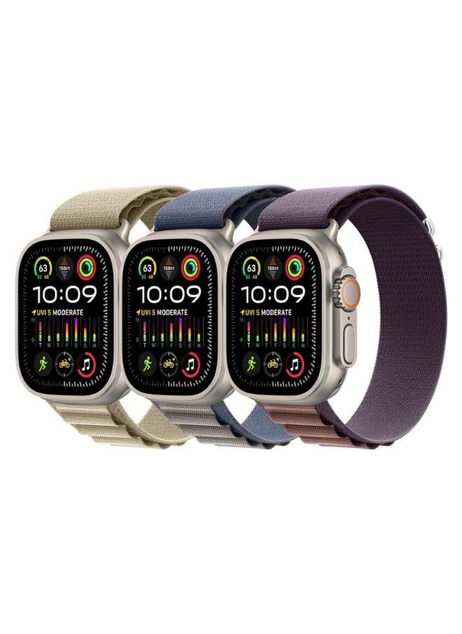 Generic (Pack of 3) Apple Watch Alpine Loop Band for Apple Watch Ultra 1/2 49mm 46mm 45mm 44mm 42mm Nylon Woven Sport Strap Compatible with iWatch Series 10 9 8 7 6 5 4 3 2 1 SE  - Image 2