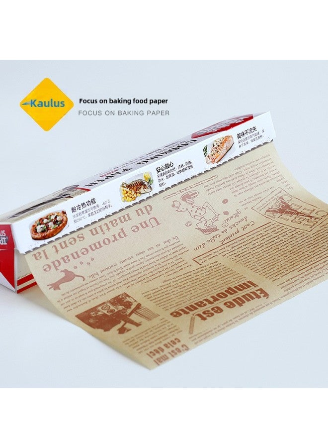 Kitchen Baking Baking Paper Double-sided Oil-absorbing Paper Food Special Pad Paper Baking Oven Silicone Oil Paper Tray Pad Paper Wrapping Paper-Specifications:White English 8m  - Image 4