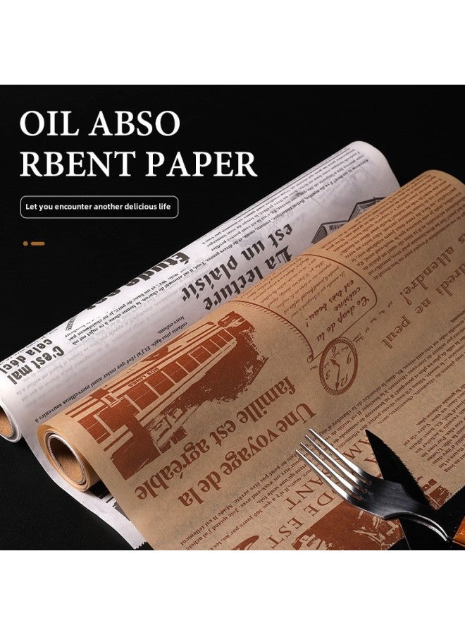Kitchen Baking Baking Paper Double-sided Oil-absorbing Paper Food Special Pad Paper Baking Oven Silicone Oil Paper Tray Pad Paper Wrapping Paper-Specifications:White English 8m  - Image 5