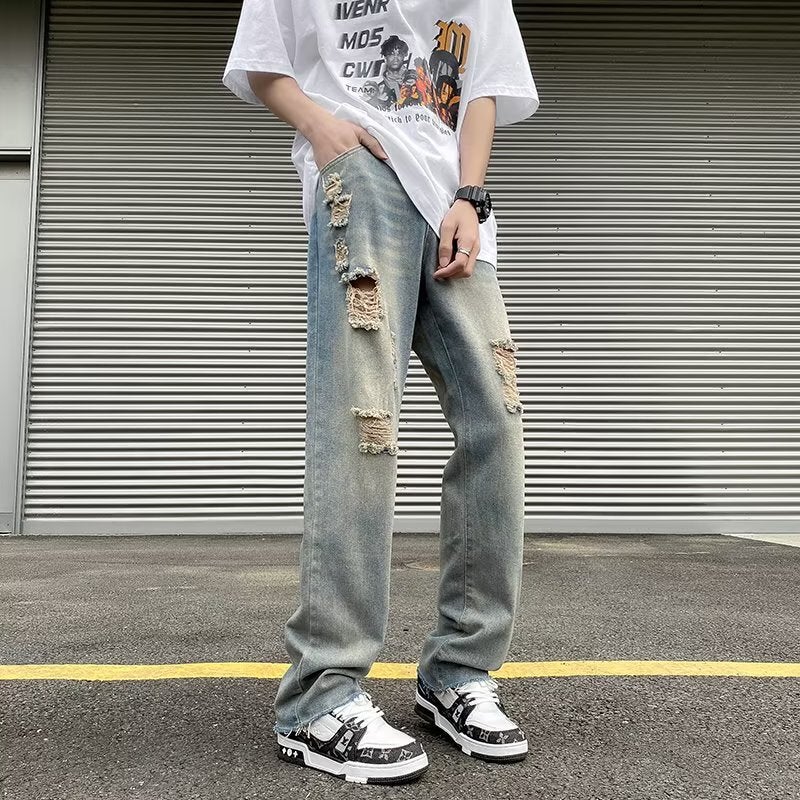 Unisex Classic Denim Jeans Loose Fit Daily Outdoor Wear - Image 5