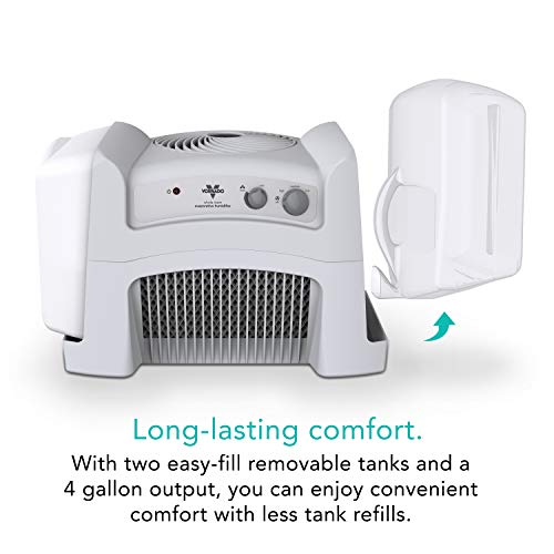 Vornado Evap40 4-Gallon Evaporative Humidifier, Adjustable Humidistat, 3 Speed Settings, Coverage up to 1,000 sqft, 4-Gallon Output (24 Hrs), Dual Tank, Perfect for Home, Bedroom, and Large Spaces - Image 4