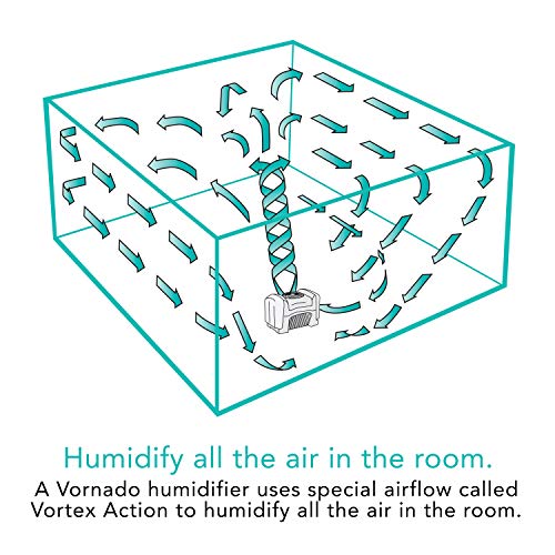 Vornado Evap40 4-Gallon Evaporative Humidifier, Adjustable Humidistat, 3 Speed Settings, Coverage up to 1,000 sqft, 4-Gallon Output (24 Hrs), Dual Tank, Perfect for Home, Bedroom, and Large Spaces - Image 5