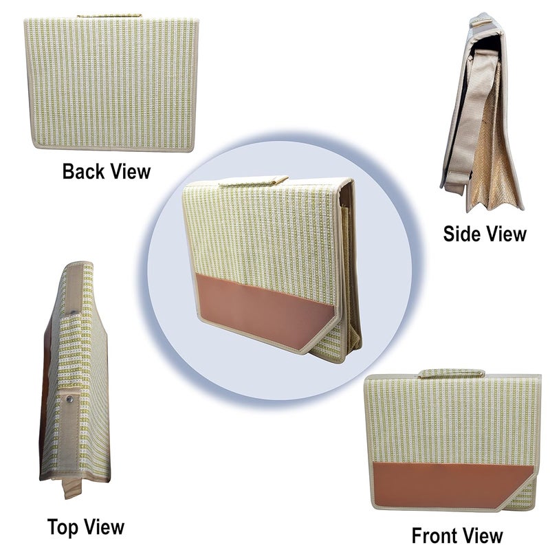 Shuban Eco-Friendly Jute Bag File Folder for Certificates, Important Documents,Office Legal Size Documents for Meetings, Business Events, Conference and Presentation (Style -1) - Image 3