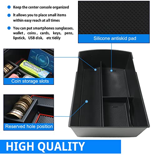 SHAOHAO for 2025 2026 Subaru Ascent Center Console Organizer for 2019-2026 Subaru Ascent Accessories Base/Premium/Onyx Edition/Limited/Onyx Edition Limited/Touring Double Space Armrest Insert Tray - Image 5