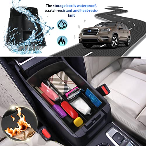 SHAOHAO for 2025 2026 Subaru Ascent Center Console Organizer for 2019-2026 Subaru Ascent Accessories Base/Premium/Onyx Edition/Limited/Onyx Edition Limited/Touring Double Space Armrest Insert Tray - Image 3