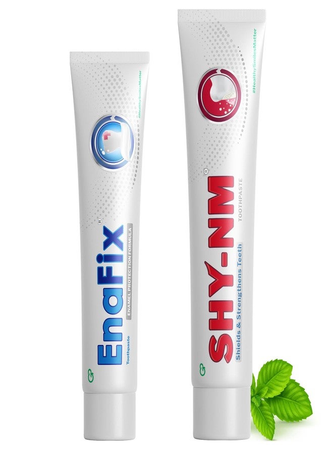 Enafix Anti-cavity, Enamel Remineralization (70g x 1 Oral Care Toothpaste and SHYNM Shield against hypersensitivity SLS free Parabens free Vegan friendly (100g x 1 Toothpaste (combo pack - Image 1