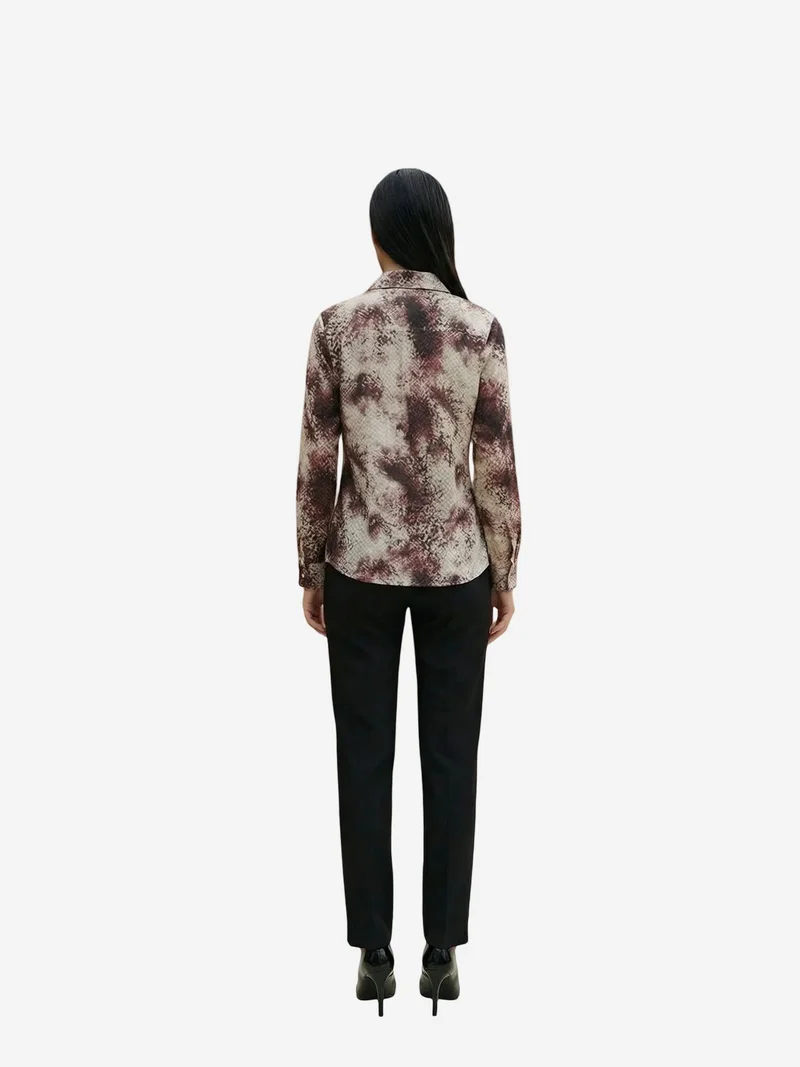 My Fashion Multicolor MY FASHION Snake Print Satin Woven Shirt for Women | Best Price UAE