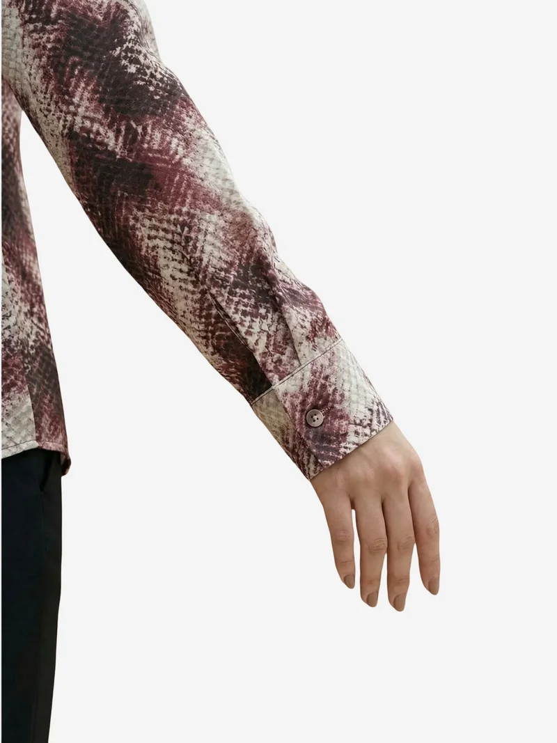 My Fashion Multicolor MY FASHION Snake Print Satin Woven Shirt for Women | Best Price UAE