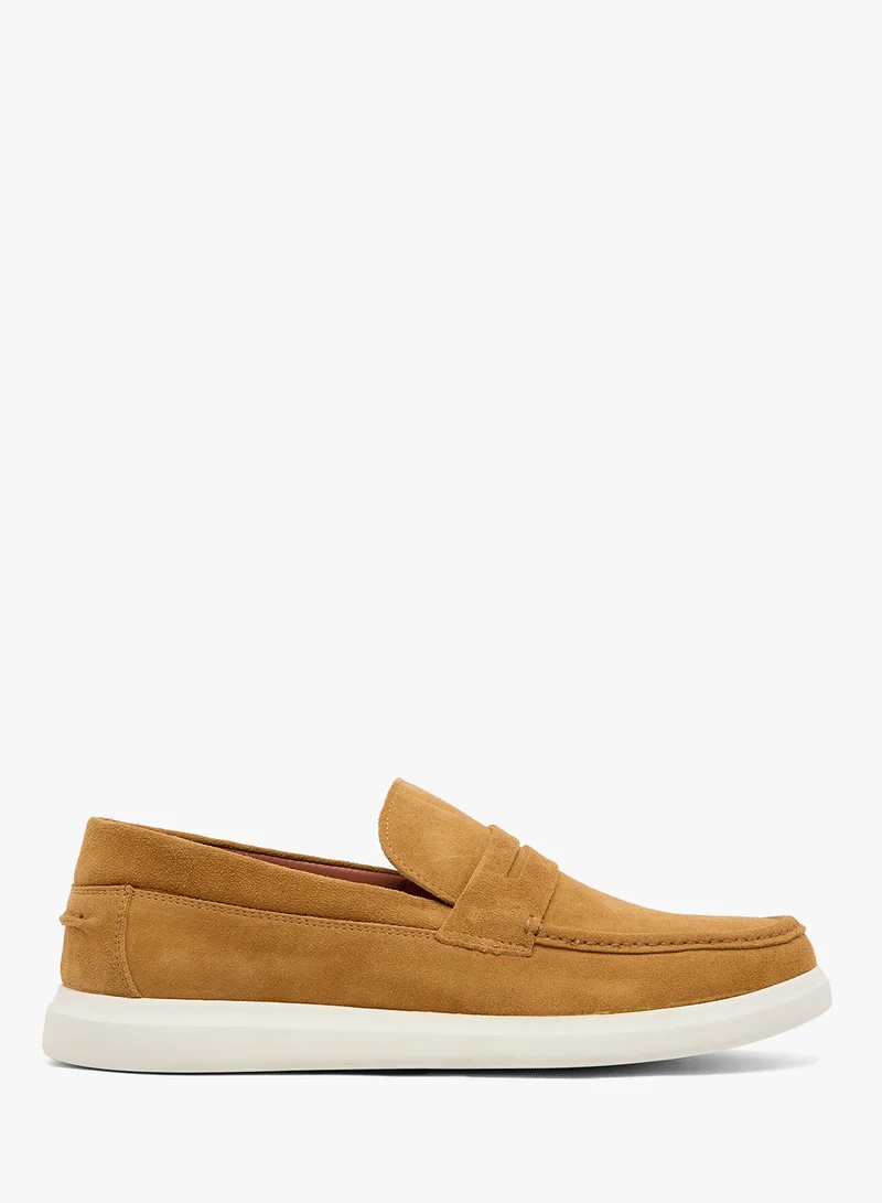 روبرت وود Genuine Leather Suede Casual Loafer Slip Ons