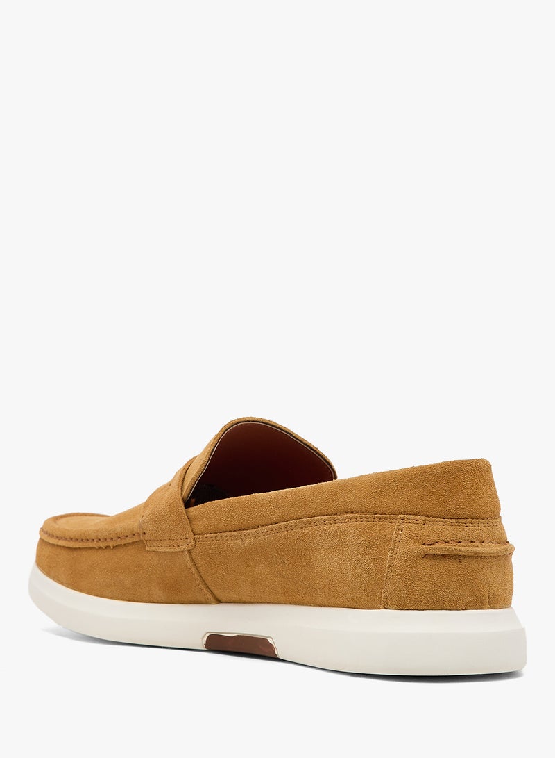 Robert Wood Genuine Leather Suede Casual Loafer Slip Ons - Image 2