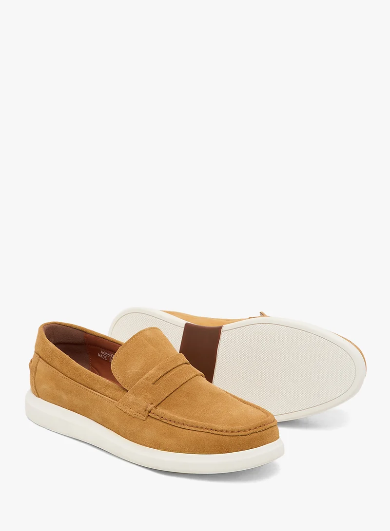 Robert Wood Genuine Leather Suede Casual Loafer Slip Ons