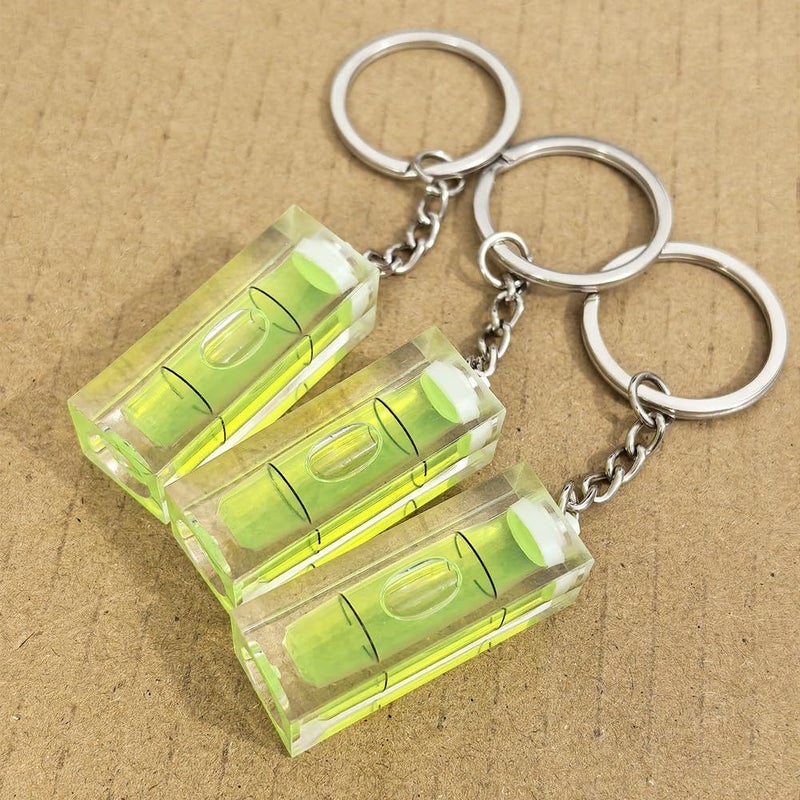 SIZIKJXGHWYI 3Pcs Keychain Spirit Bubble Level Mini Pocket Tool 15x15x40mm Spirit Levels Measuring Layout Tools - Image 2
