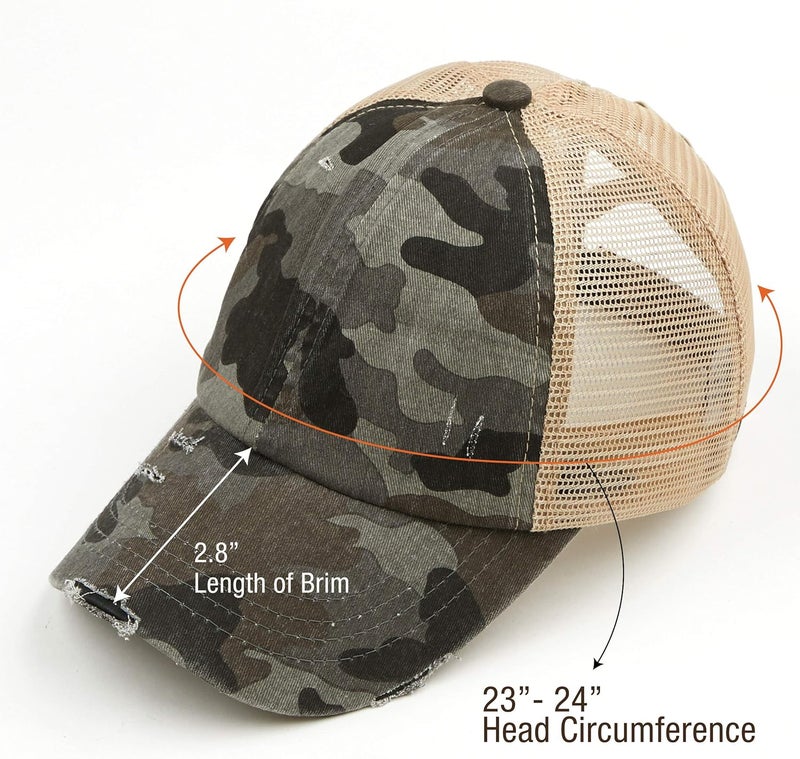 Cc Ponycap Messy High Bun Ponytail Adjustable Glitter Mesh Trucker Baseball Cap - Image 4