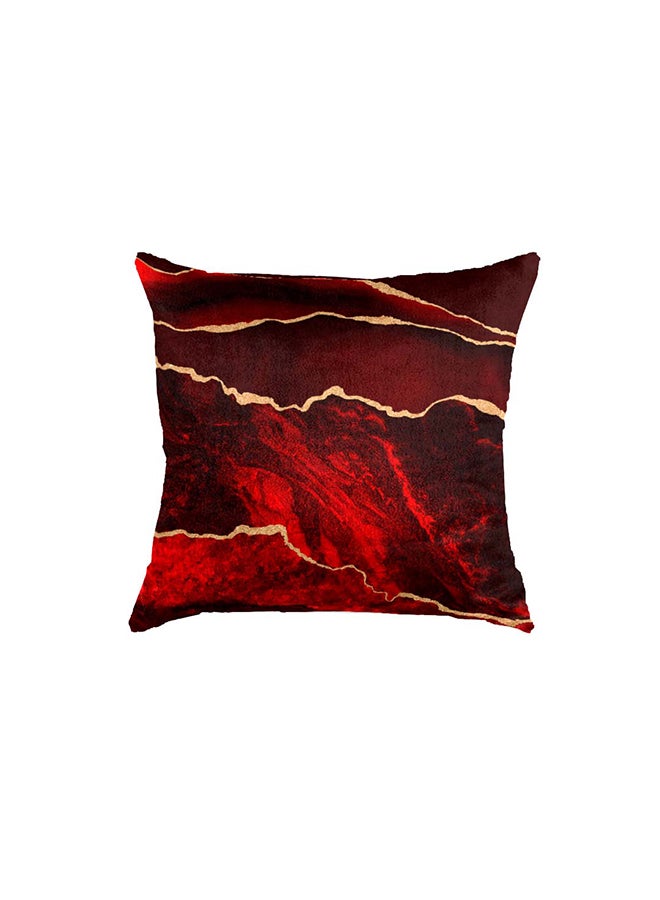 RIZARIES SuperSoft Maroon Abstract Throw Pillow - Image 2