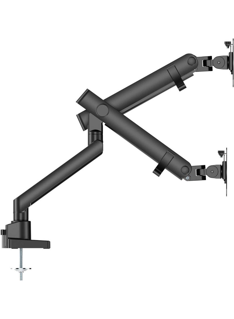 Twisted Minds Dual Screen Monitor Arm, 17"-35" Fit Screen, 2 to 12kg Weight Capacity Per Screen, Cable Management, Quick Release VESA Plate, 75x75 100x100 VESA Compatible, Matte Black | TM-84-C012 - Image 3