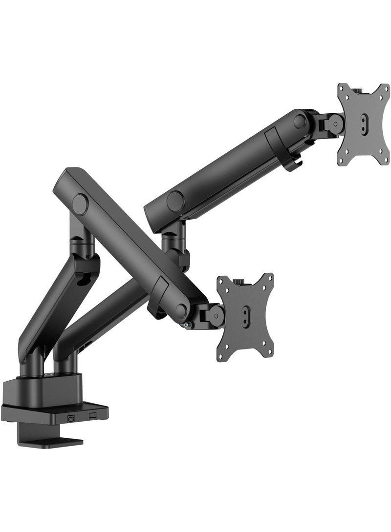 Twisted Minds Dual Screen Monitor Arm, 17"-35" Fit Screen, 2 to 12kg Weight Capacity Per Screen, Cable Management, Quick Release VESA Plate, 75x75 100x100 VESA Compatible, Matte Black | TM-84-C012 - Image 1